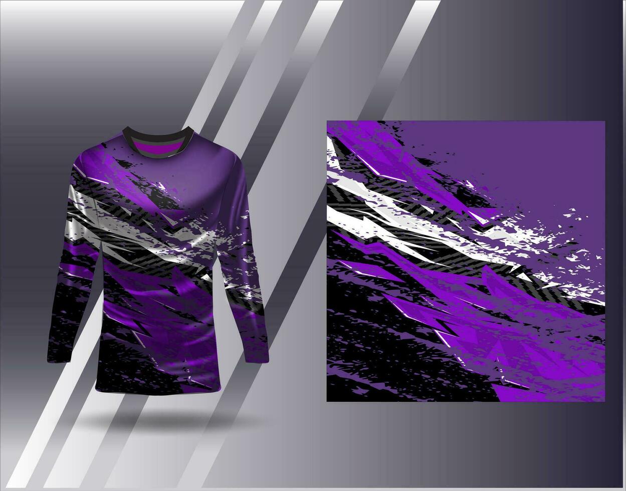 Sports jersey and tshirt template sports design for football racing gaming jersey vector