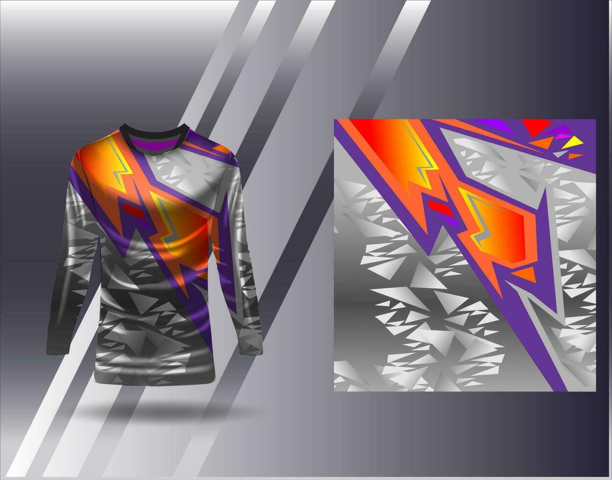 Sports jersey and tshirt template sports design for football racing gaming jersey vector