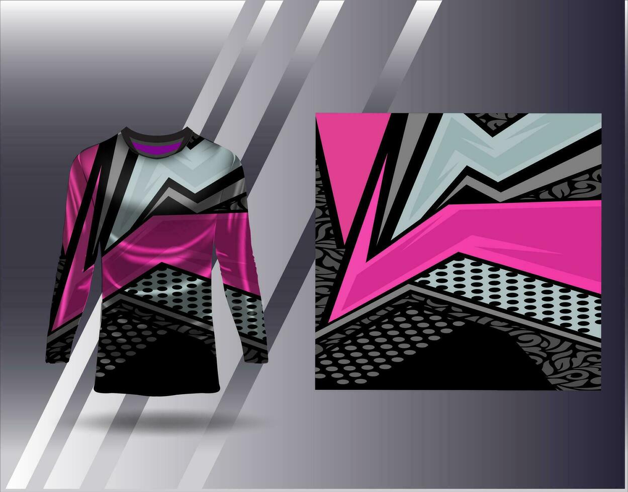 Sports jersey and tshirt template sports design for football racing gaming jersey vector