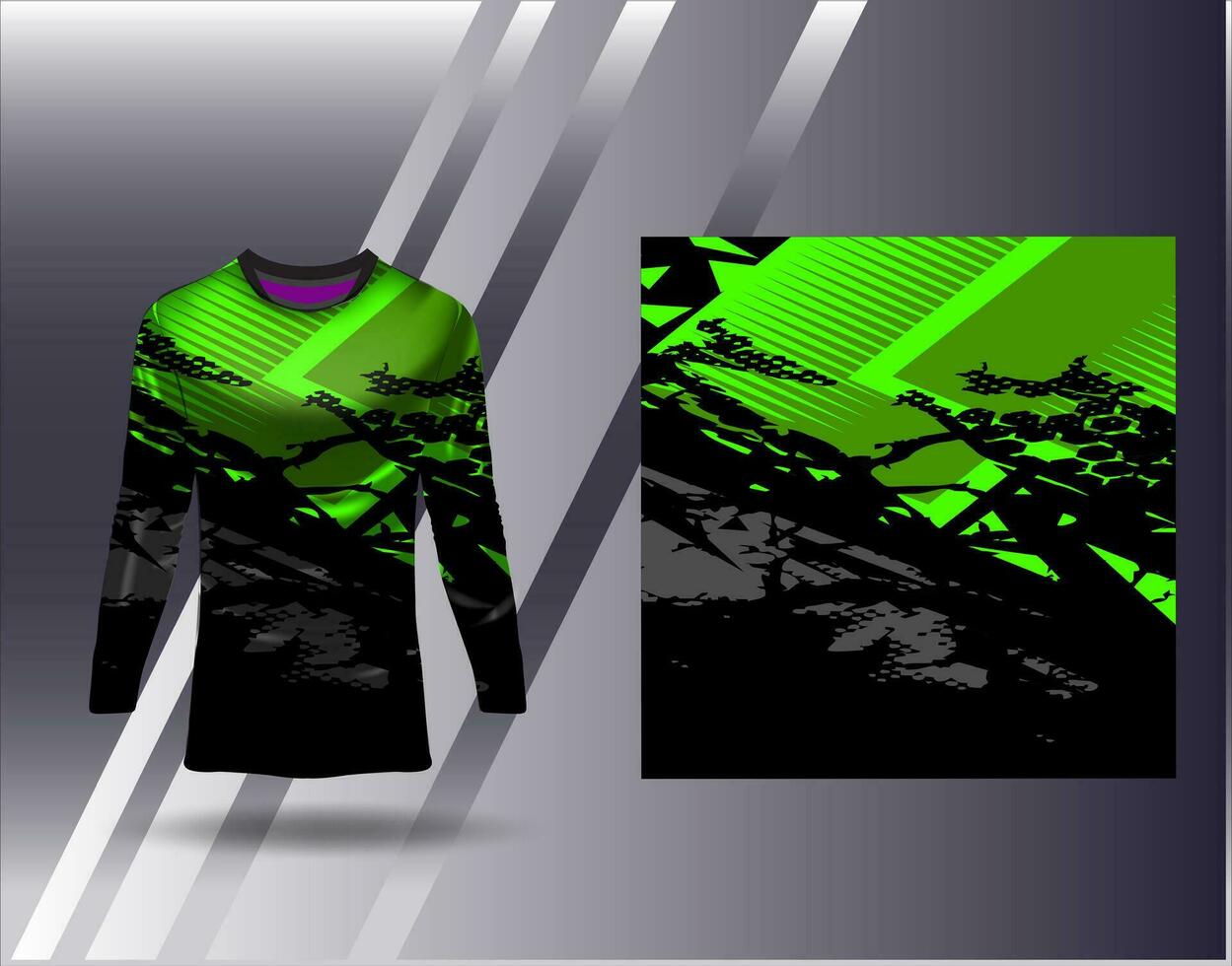 Sports jersey and tshirt template sports design for football racing gaming jersey vector