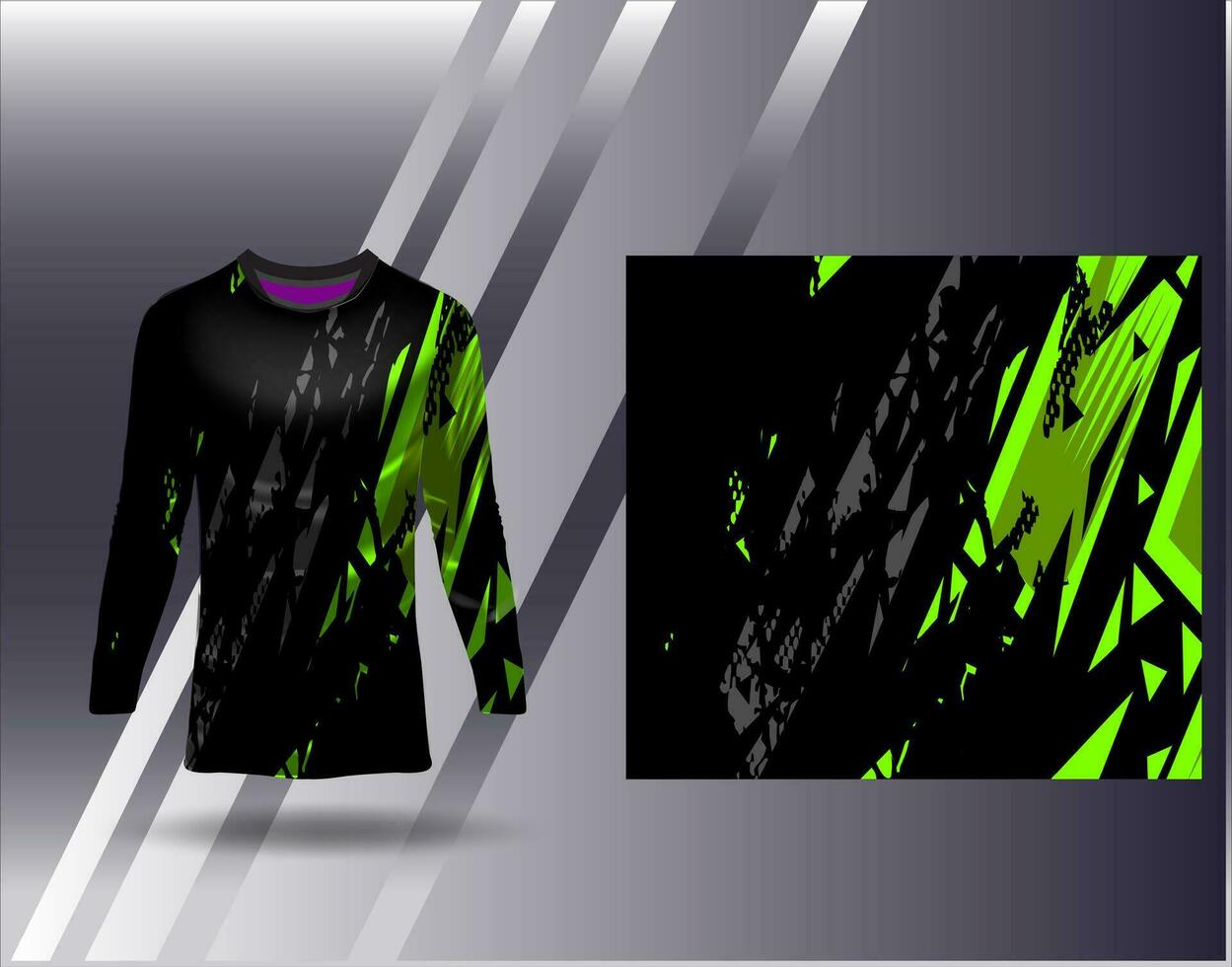 Sports jersey and tshirt template sports design for football racing gaming jersey vector