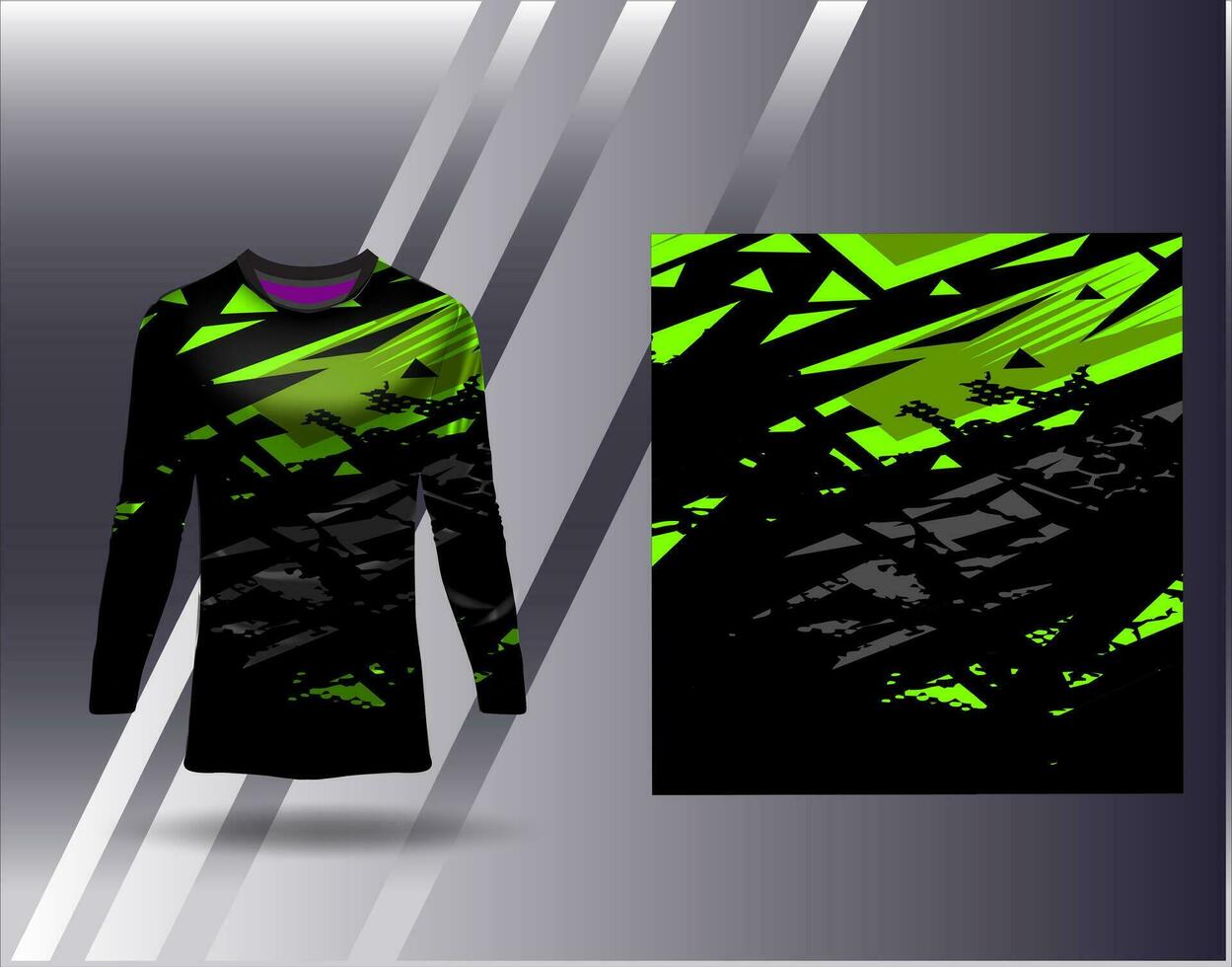 Sports jersey and tshirt template sports design for football racing gaming jersey vector