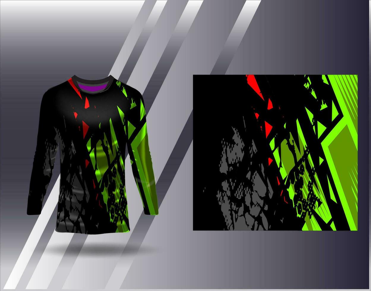 Sports jersey and tshirt template sports design for football racing gaming jersey vector