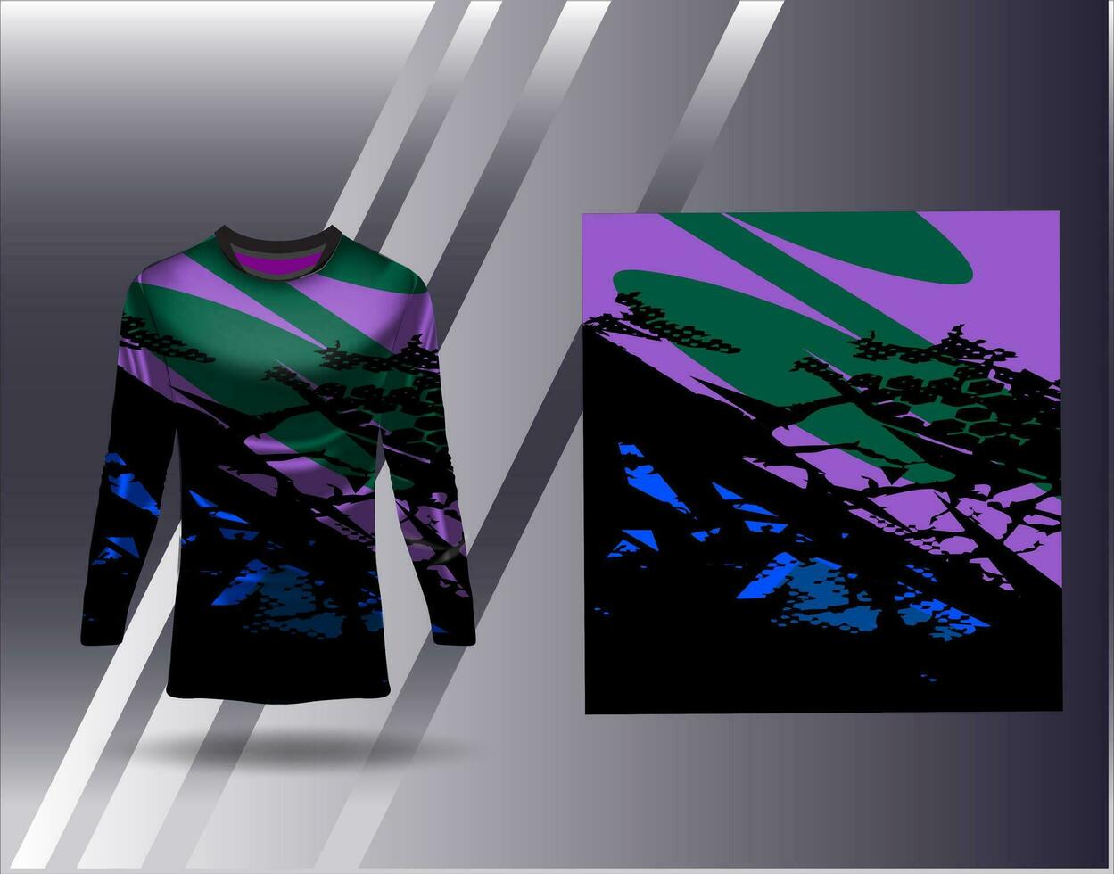 Sports jersey and tshirt template sports design for football racing gaming jersey vector