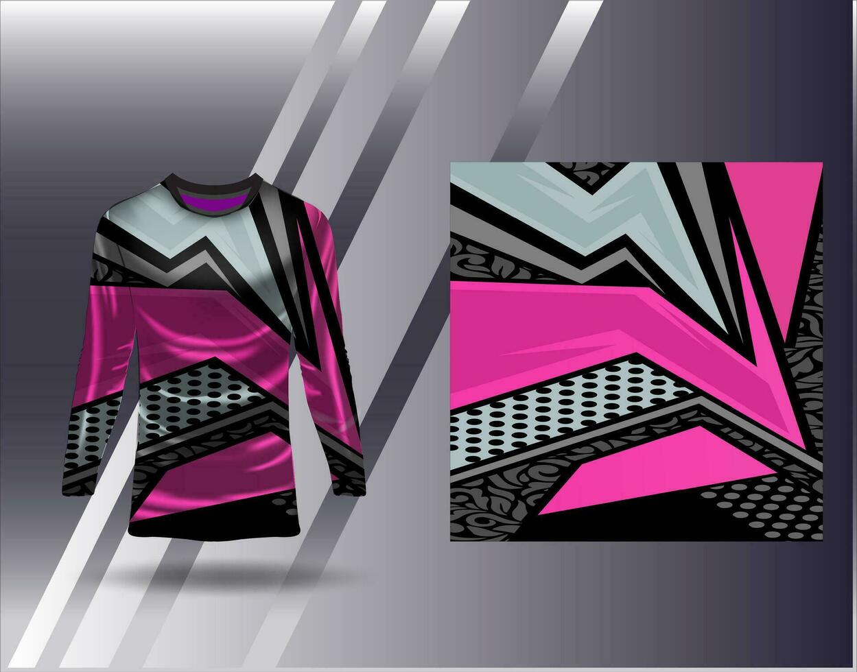 Sports jersey and tshirt template sports design for football racing gaming jersey vector