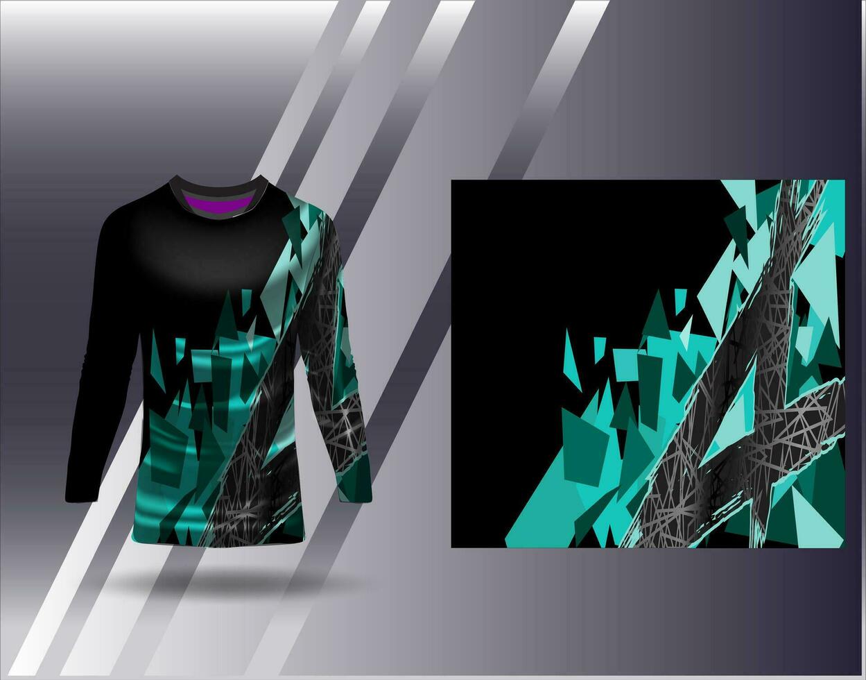 Sports jersey and tshirt template sports design for football racing gaming jersey vector