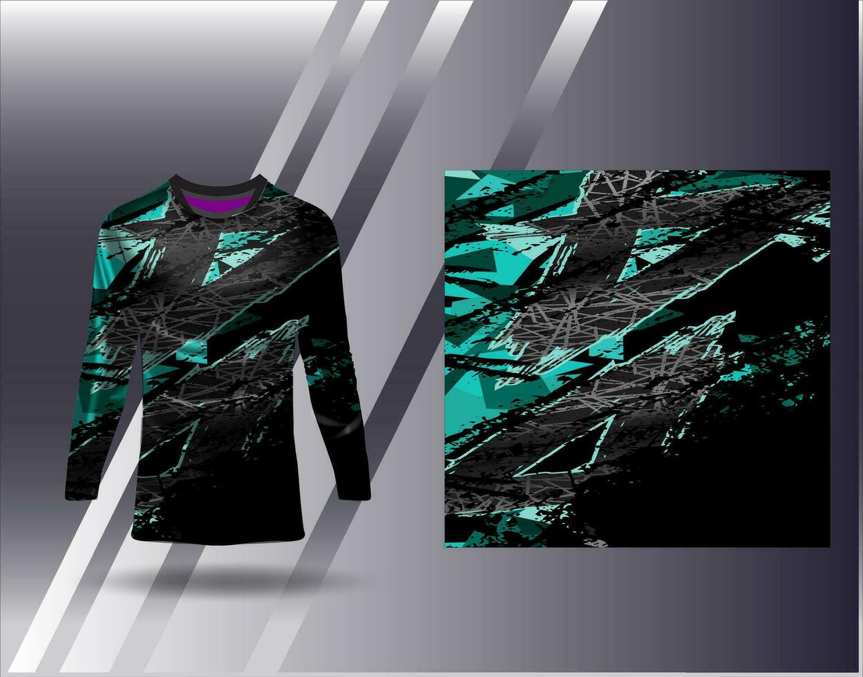 Sports jersey and tshirt template sports design for football racing gaming jersey vector