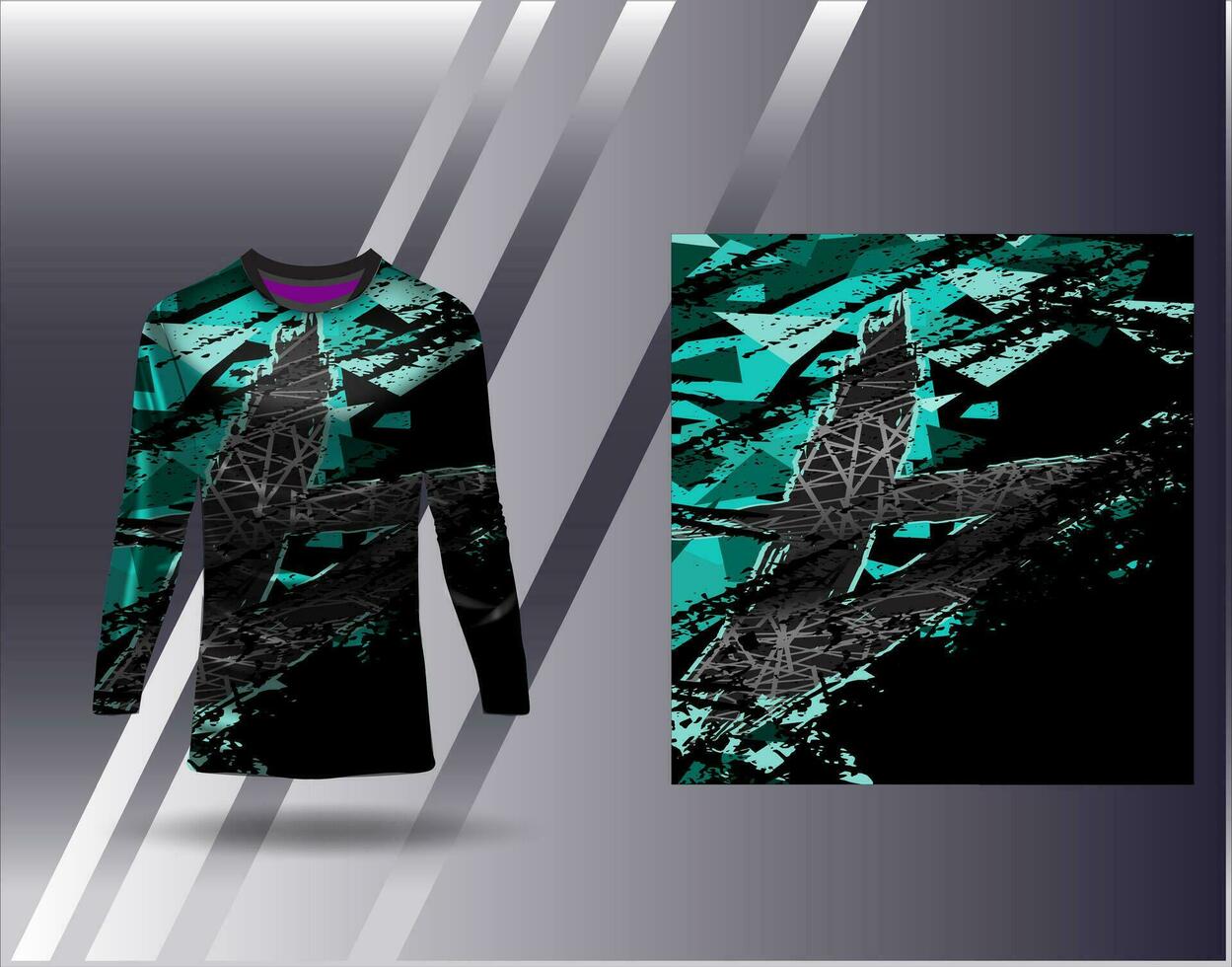 Sports jersey and tshirt template sports design for football racing gaming jersey vector