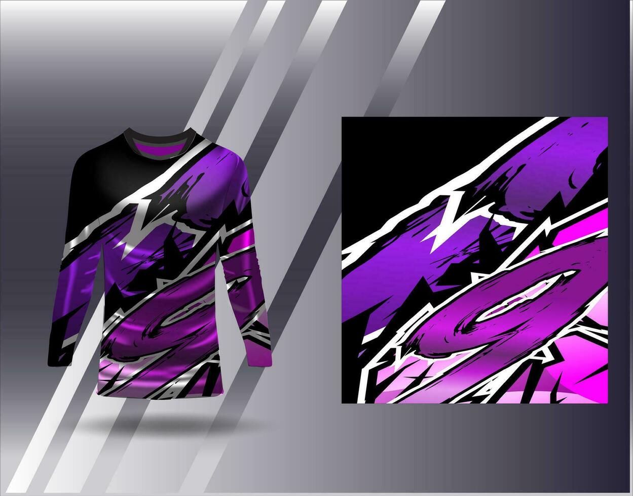 Sports jersey and tshirt template sports design for football racing gaming jersey vector