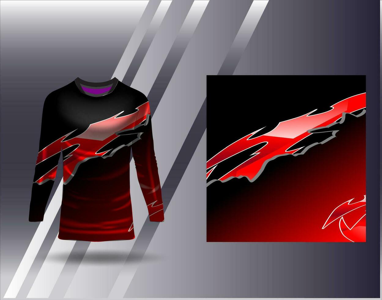 Sports jersey and tshirt template sports design for football racing gaming jersey vector