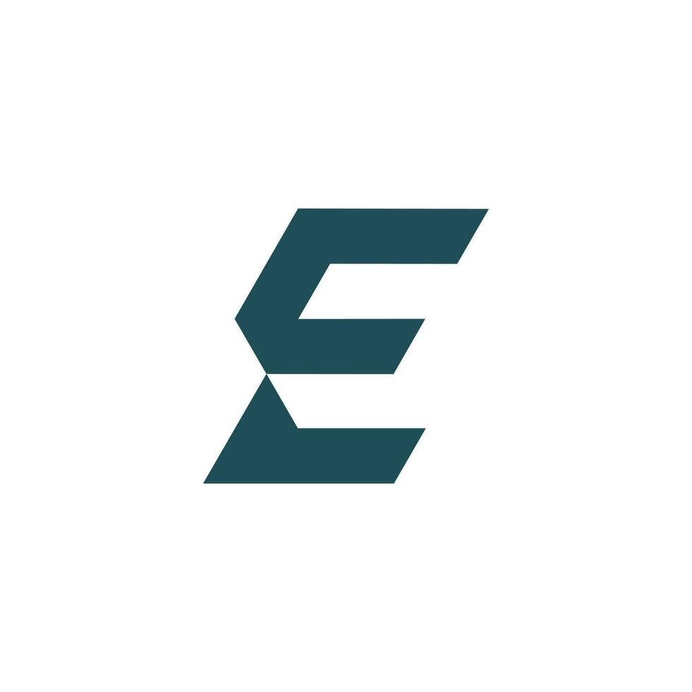 Letter E logo design element with modern concept style vector