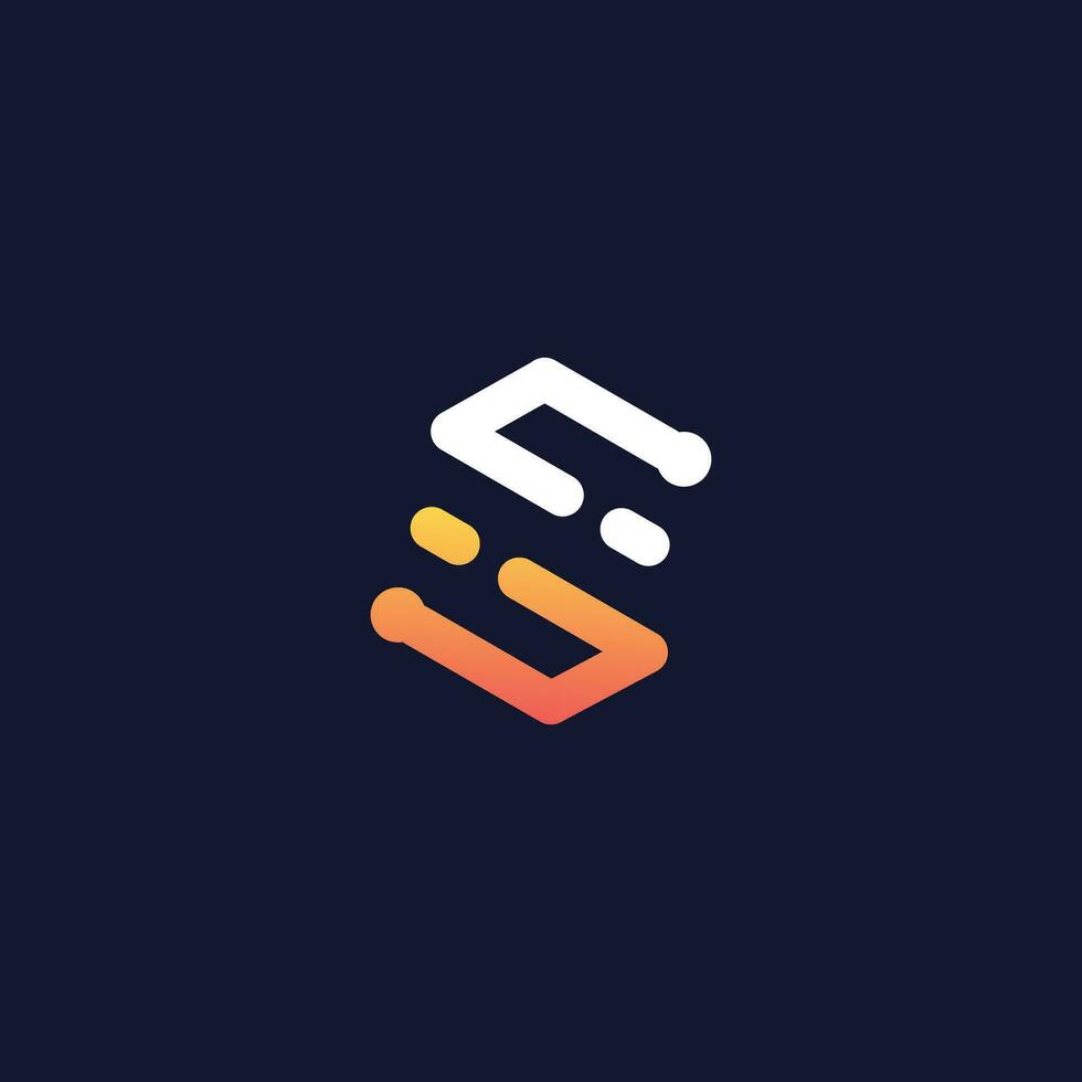 Letter S logo design icon element for business or initial vector