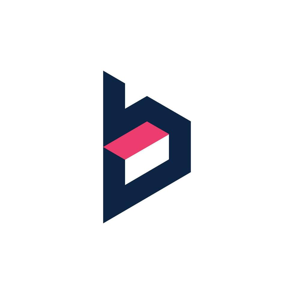 Letter B logo design icon vector with arrow concept