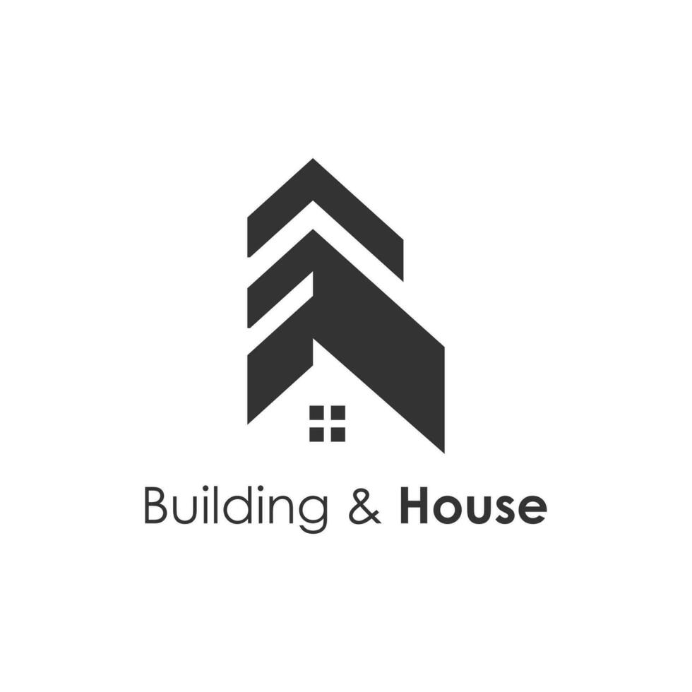 House and building logo design icon element vector with modern style