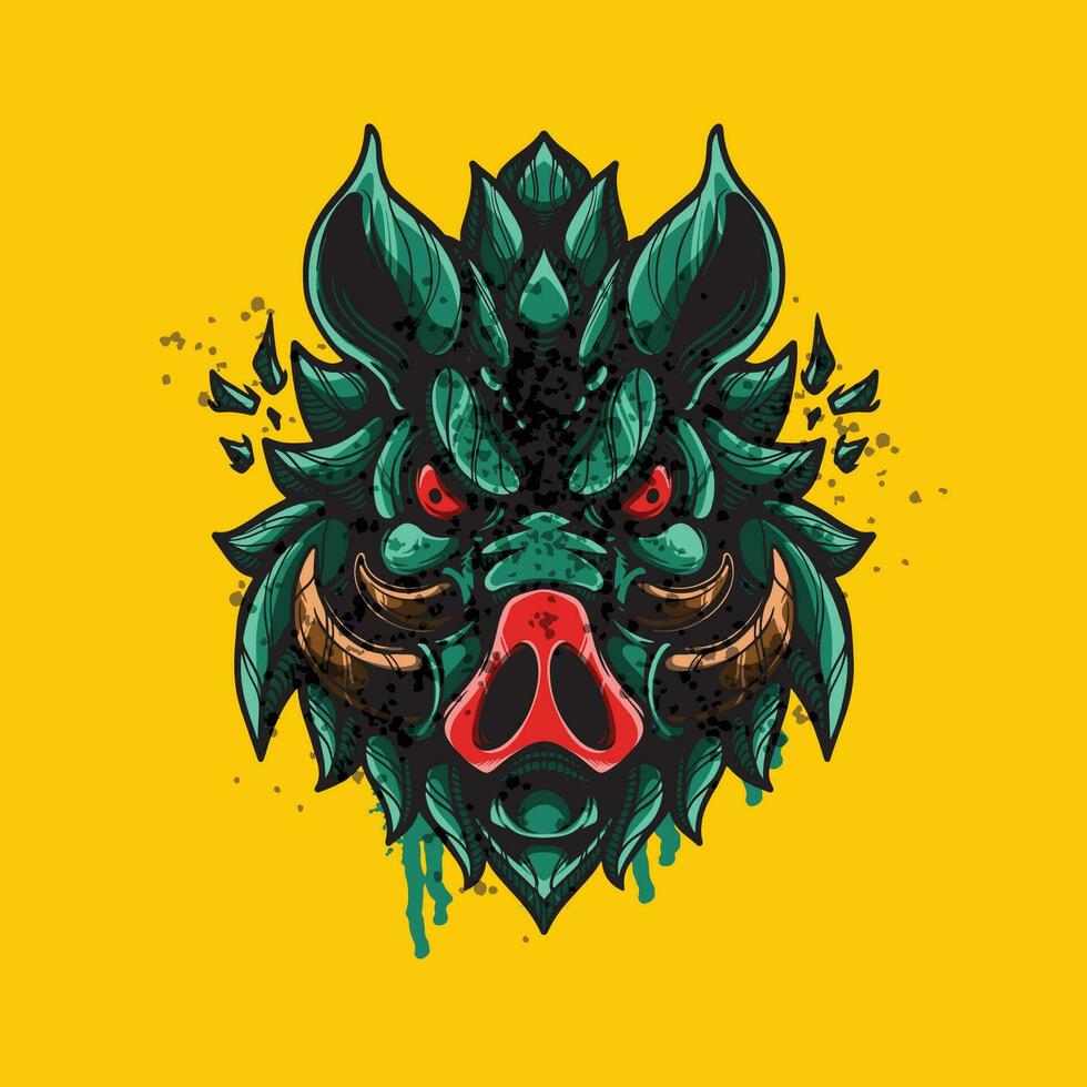 boar head artwork illustration 27495969 Vector Art at Vecteezy