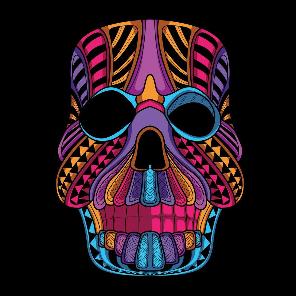 skull pattern artwork illustration vector