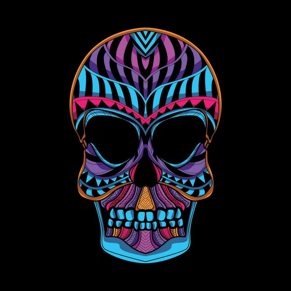 skull pattern artwork illustration vector