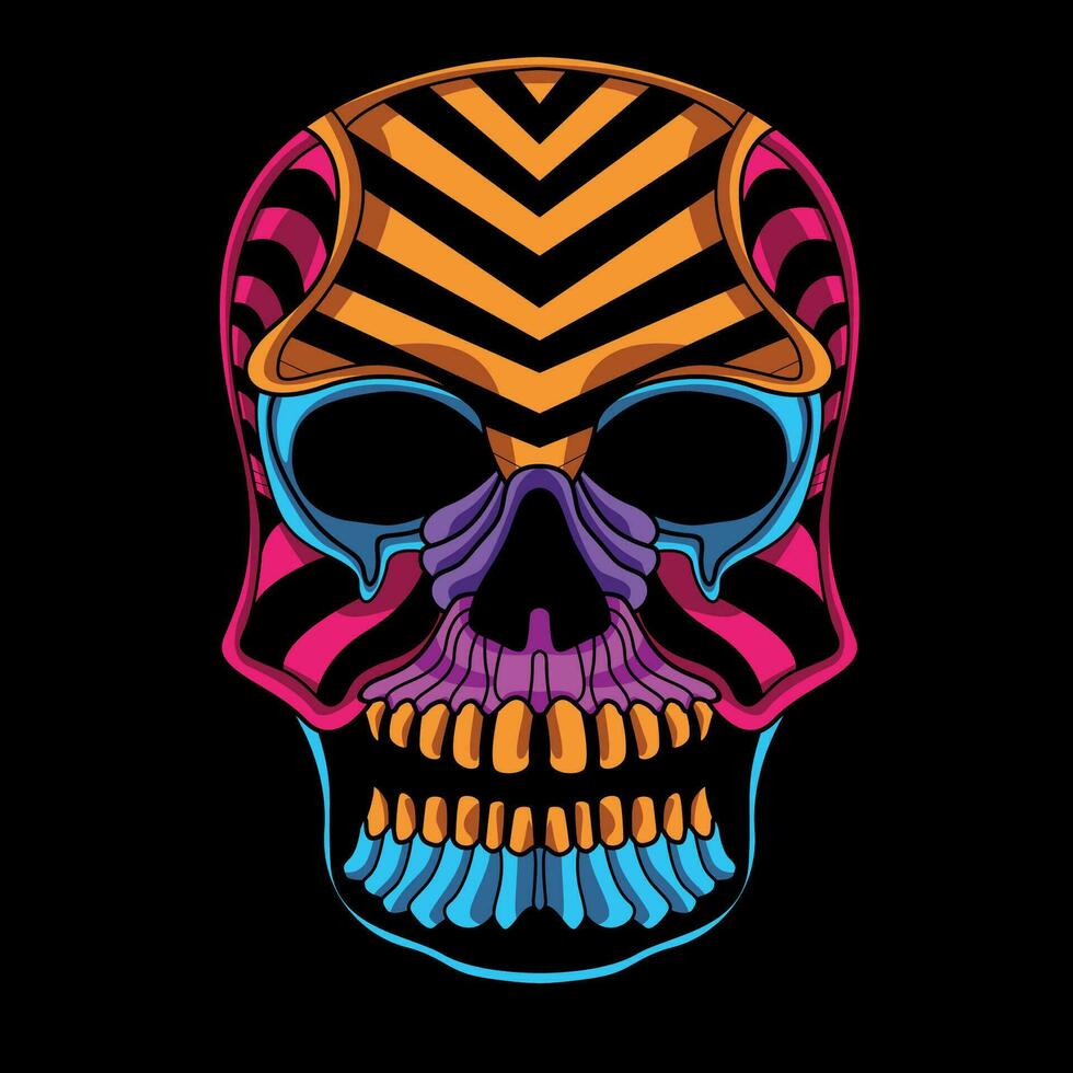 skull pattern artwork illustration vector