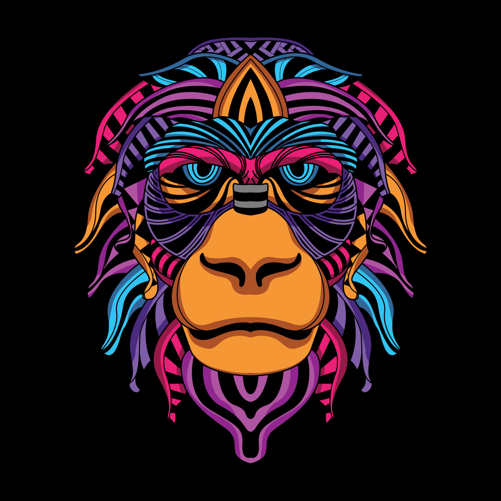 monkey-face-pattern-artwork-illustration-27496389-vector-art-at-vecteezy