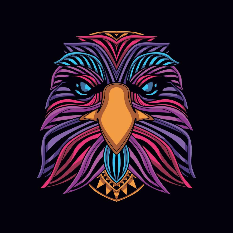 eagle head pattern artwork illustration vector