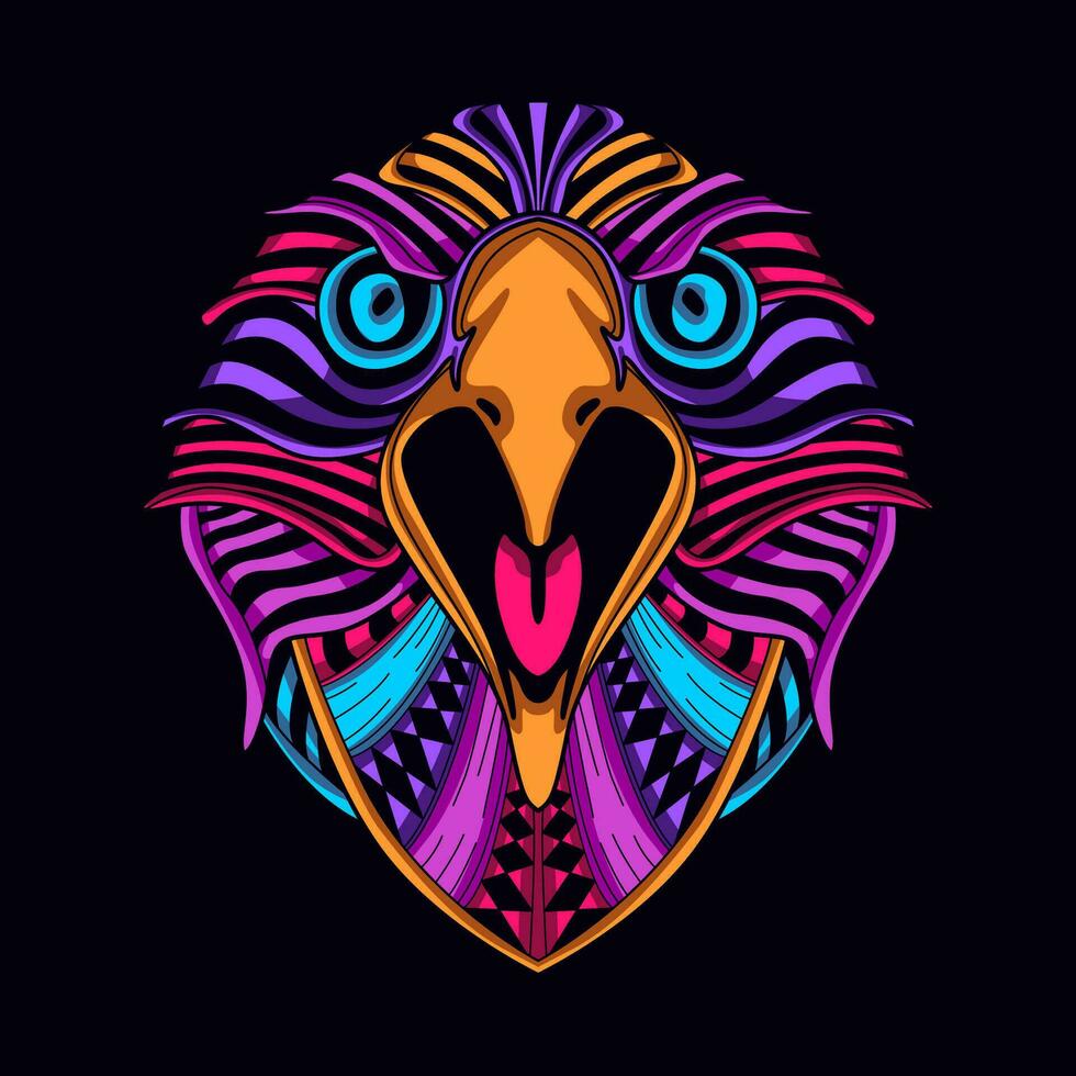 águila cabeza modelo obra de arte ilustración vector