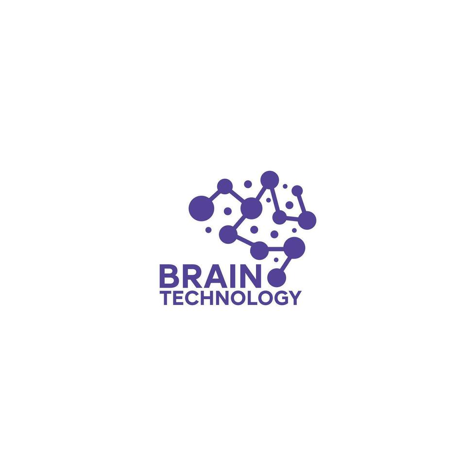 Technology Modern Brian Logo illustration design vector