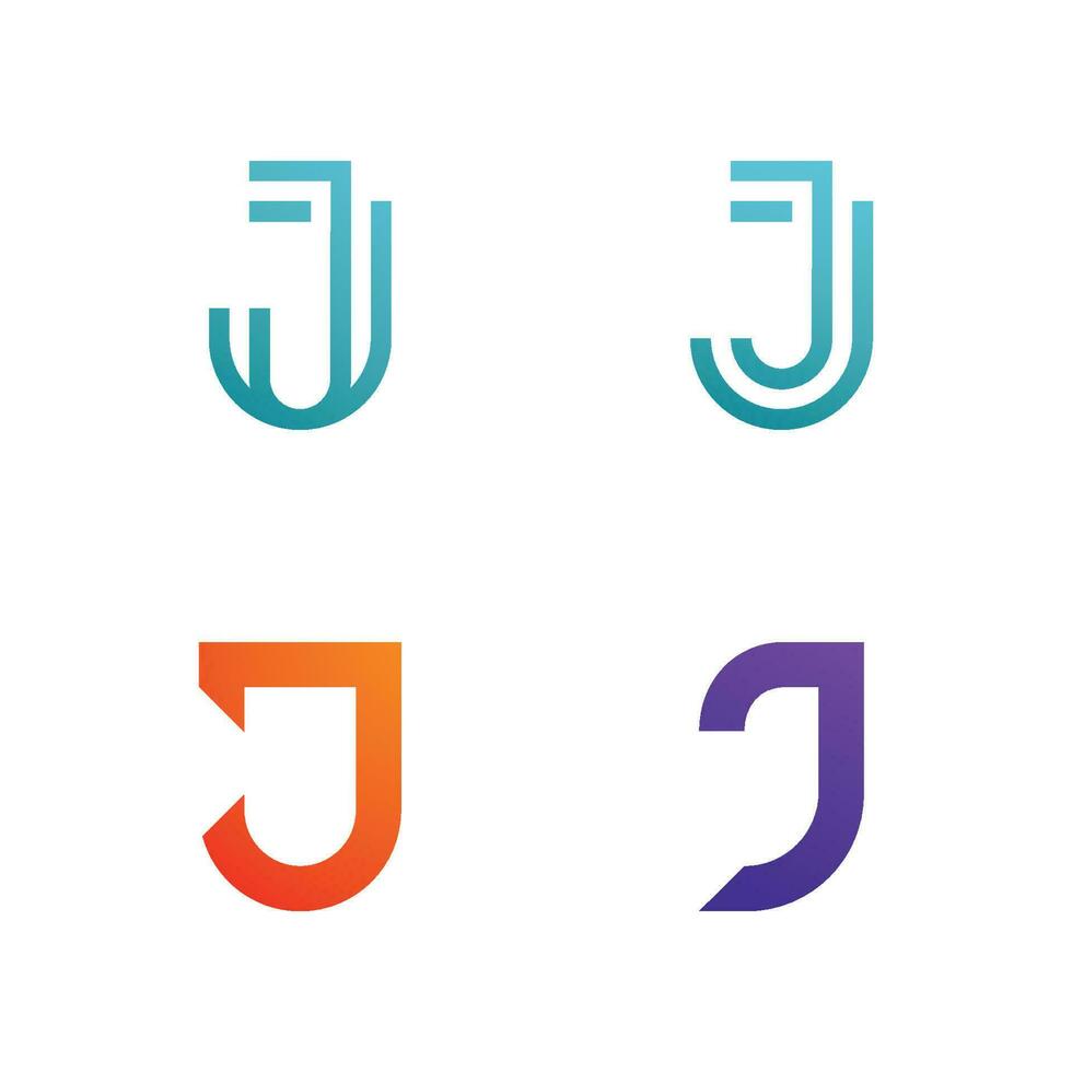 Letter J logo icon design template vector