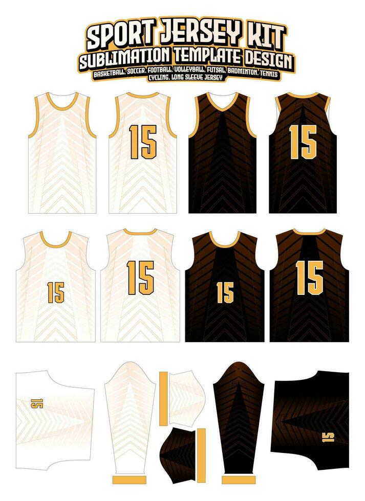 Arrow Stripes Lines Jersey Design Sportswear Pattern Template vector