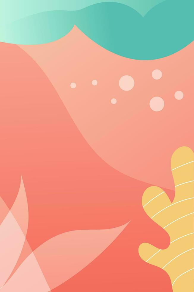 portrait mystical fantasy flowers gradient colors background illustration. Great images for wall art posters, greeting cards or book covers vector