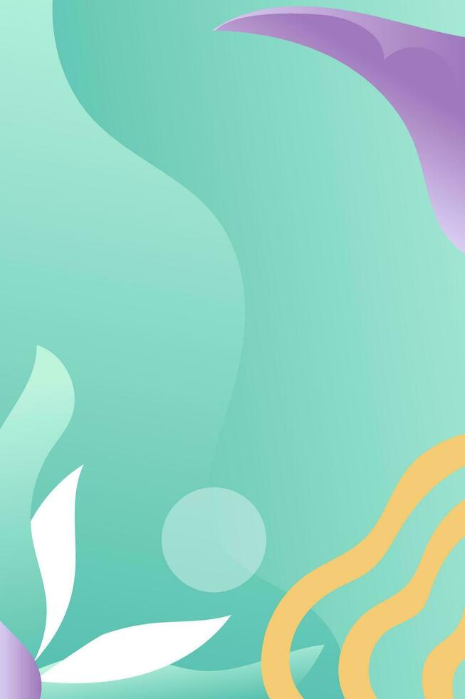 portrait mystical fantasy flowers gradient colors background illustration. Great images for wall art posters, greeting cards or book covers vector