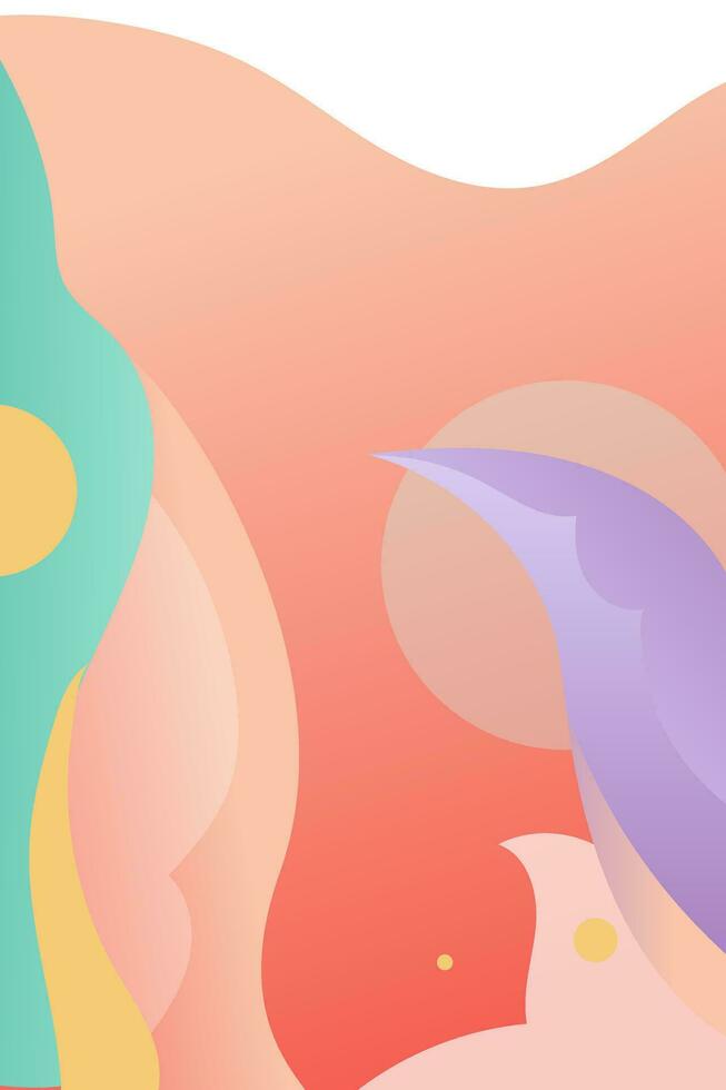 portrait mystical fantasy flowers gradient colors background illustration. Great images for wall art posters, greeting cards or book covers vector