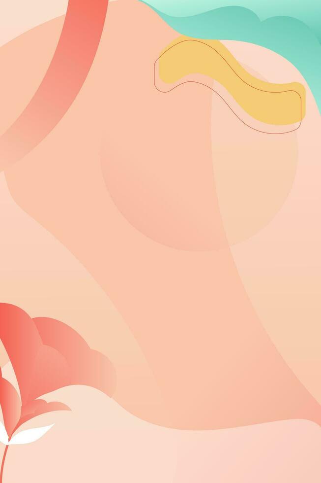 portrait mystical fantasy flowers gradient colors background illustration. Great images for wall art posters, greeting cards or book covers vector