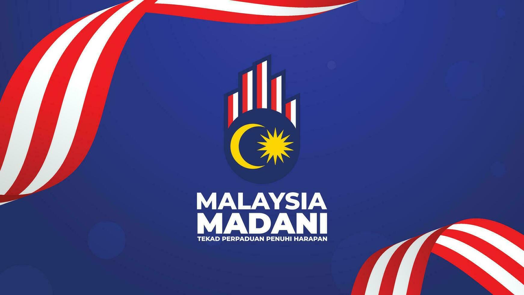 National Day and Malaysia Day 2023 Theme and Logo vector