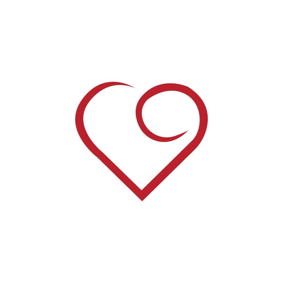 logotipo de corazón creativo y plantilla de vector de diseño de símbolo