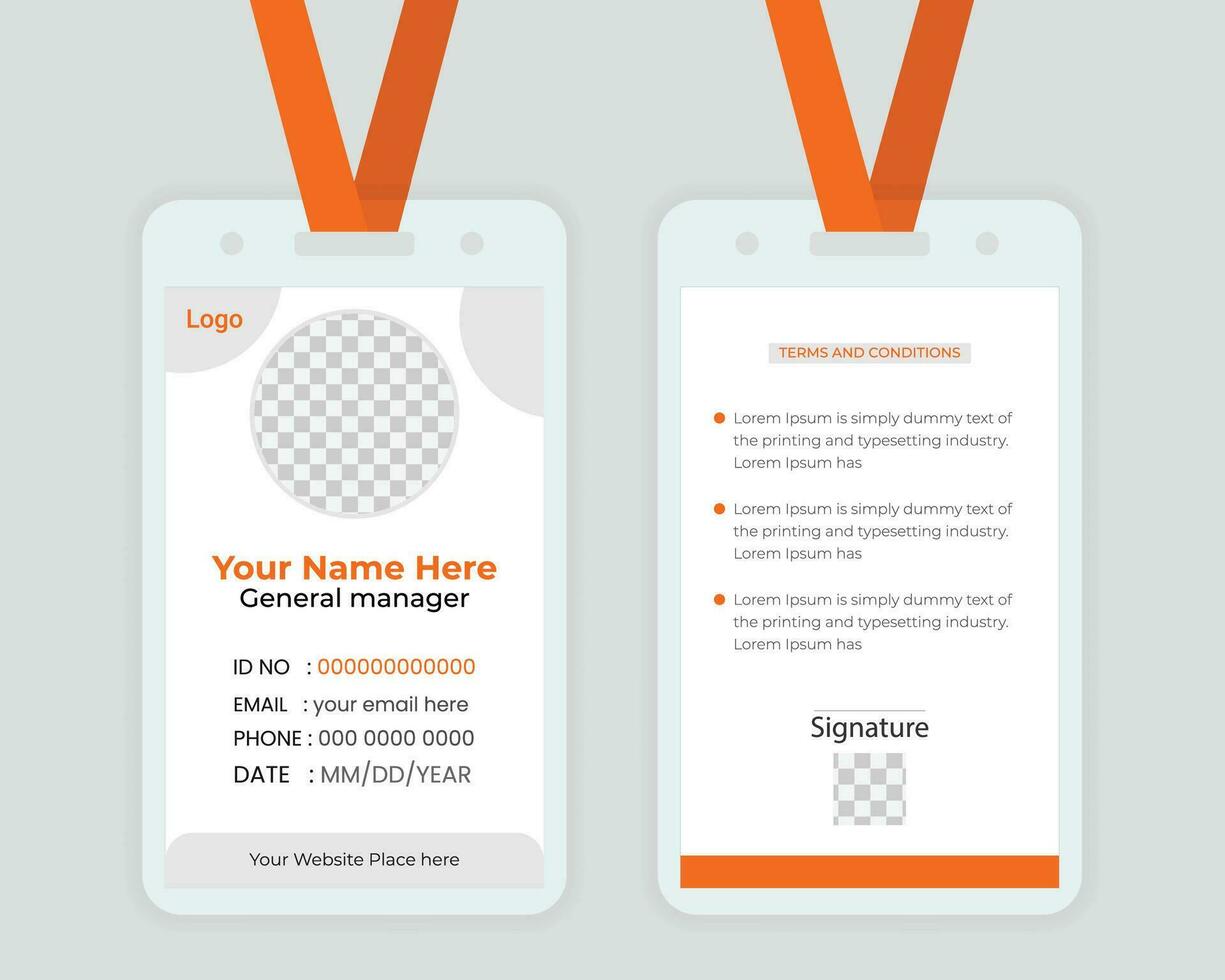 Id card design Template For Your corporate Business vector