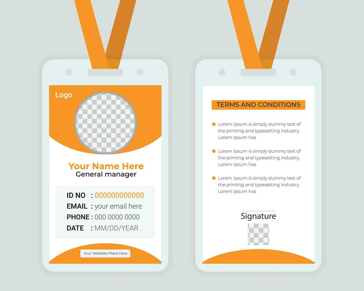 Id card design Template For Your corporate Business vector