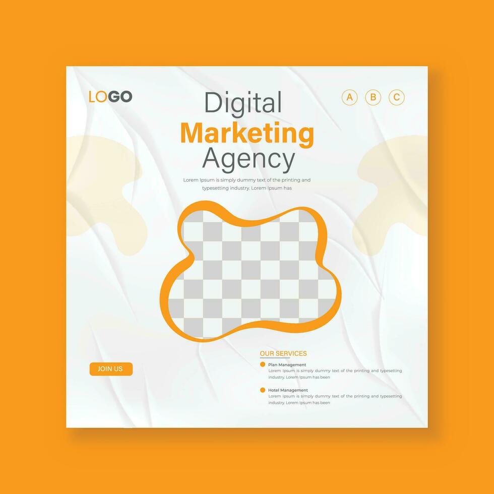Free marketing Agency Social media post or social media template  vector design