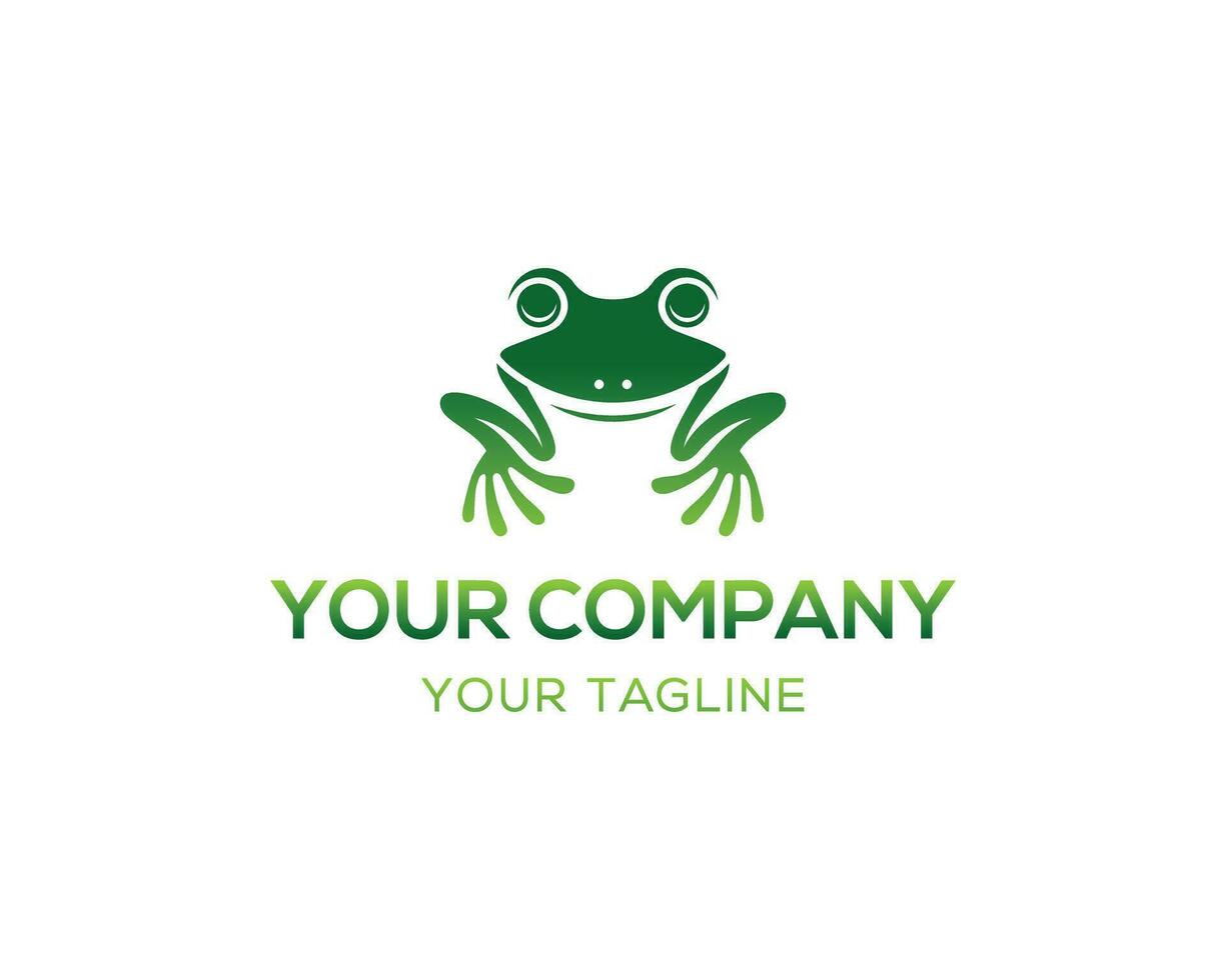 Frog abstract logo design vector template.