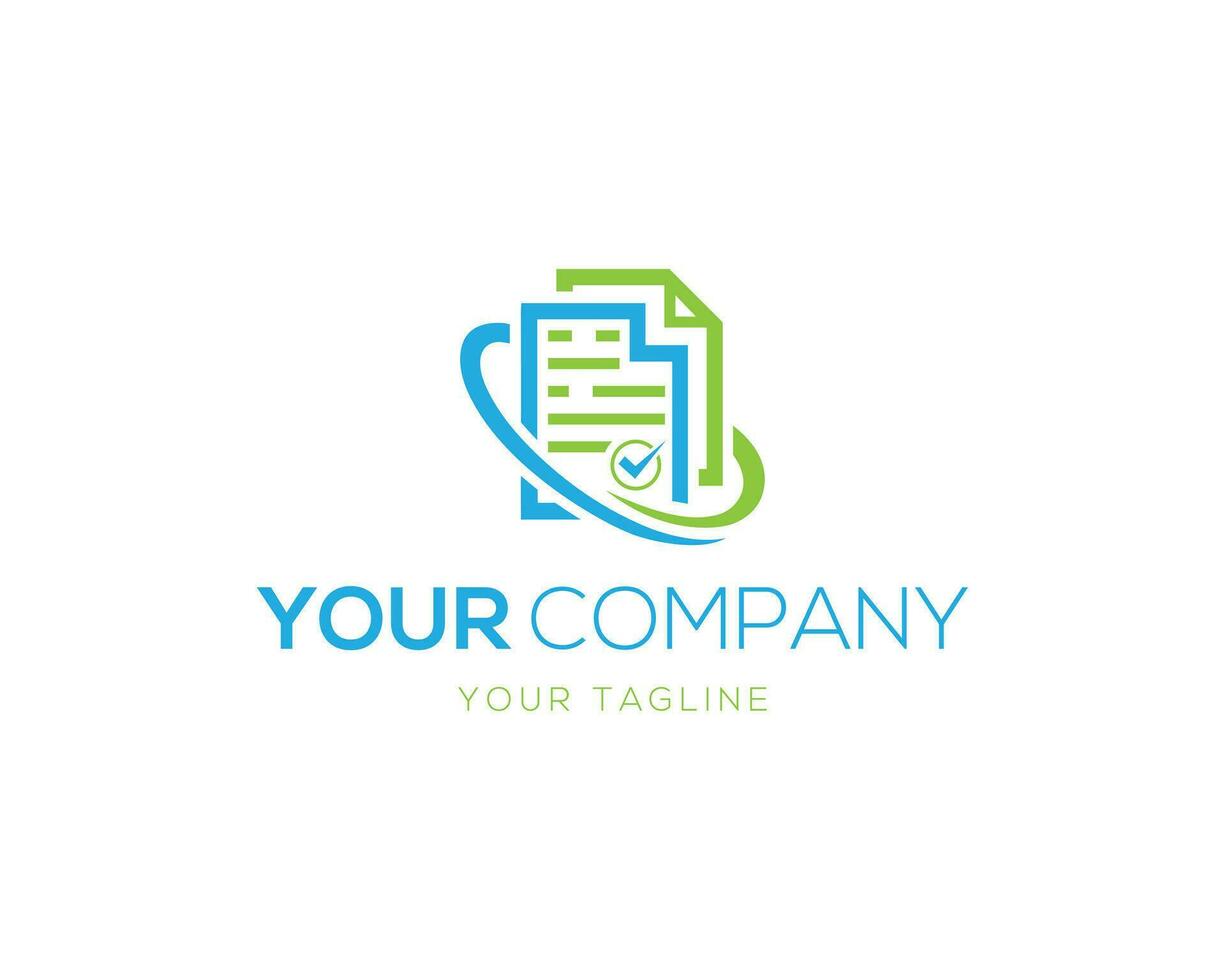Abstract check data logo design template illustration. vector