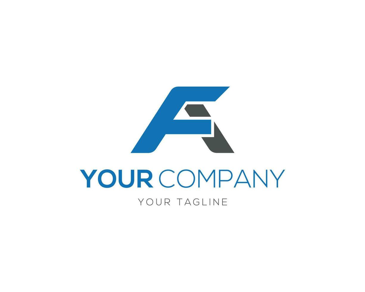 Letter FA, AF initial alphabet icon logo design vector template..