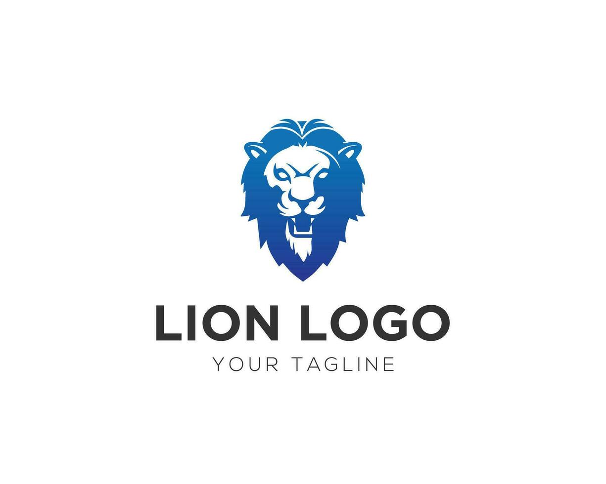 Lion Head Logo Template, Lion Strong Logo Premium Elegant Vector Design.