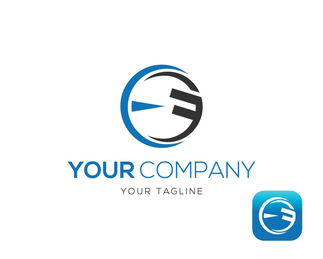 Alphabet EF Letter Logo And Icon Modern Design Vector Element Template.