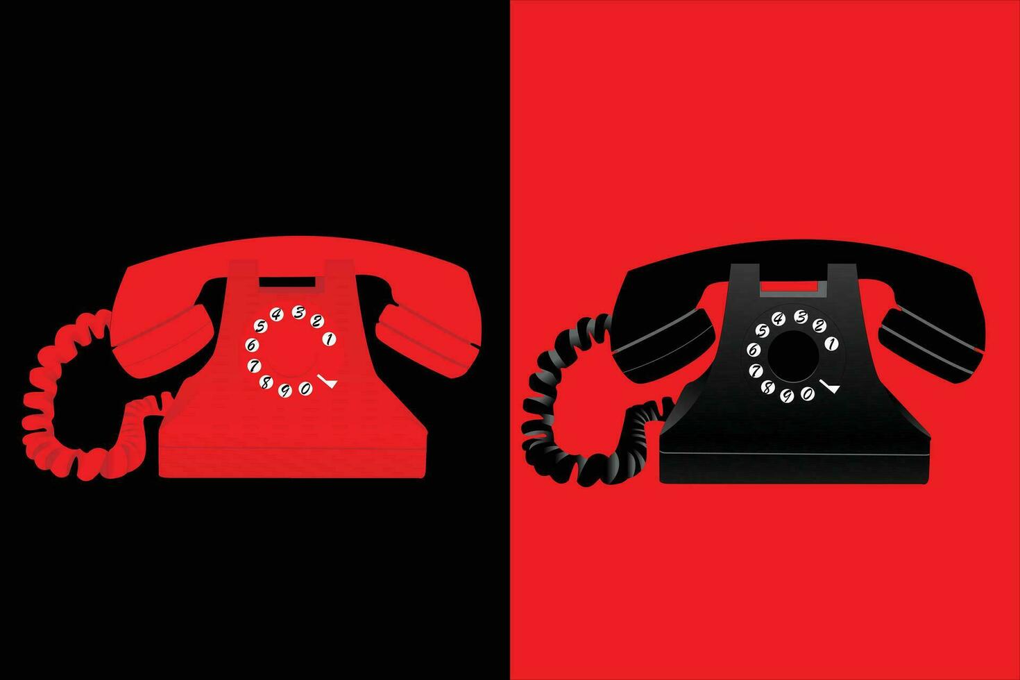 black and red color telephone vector icon . 27497520 Vector Art at Vecteezy