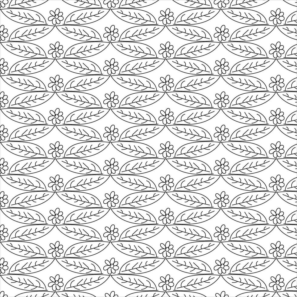 Hand draw leaf and flower icon design abstrack doodle patten . vector