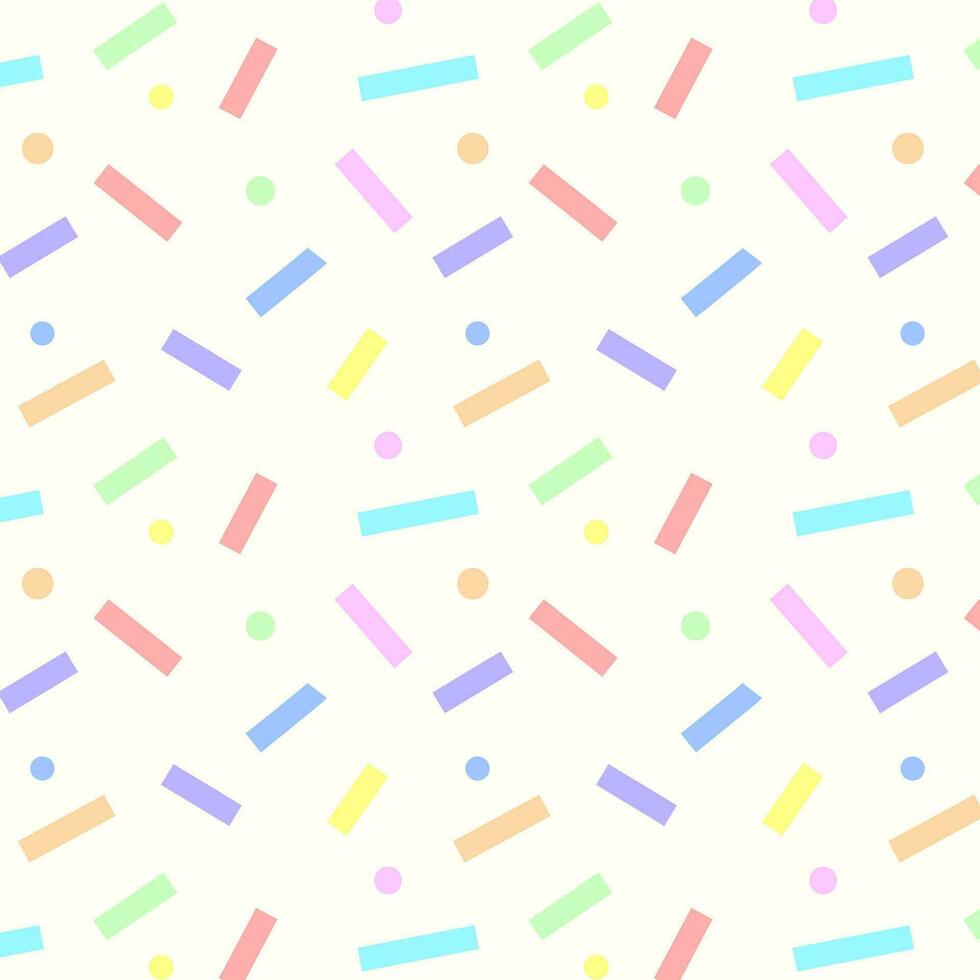 Cute pastel sprinkle seamless pattern on background vector