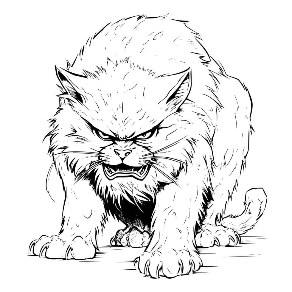  Angry Cats Coloring Book For Adults And Kids: 54