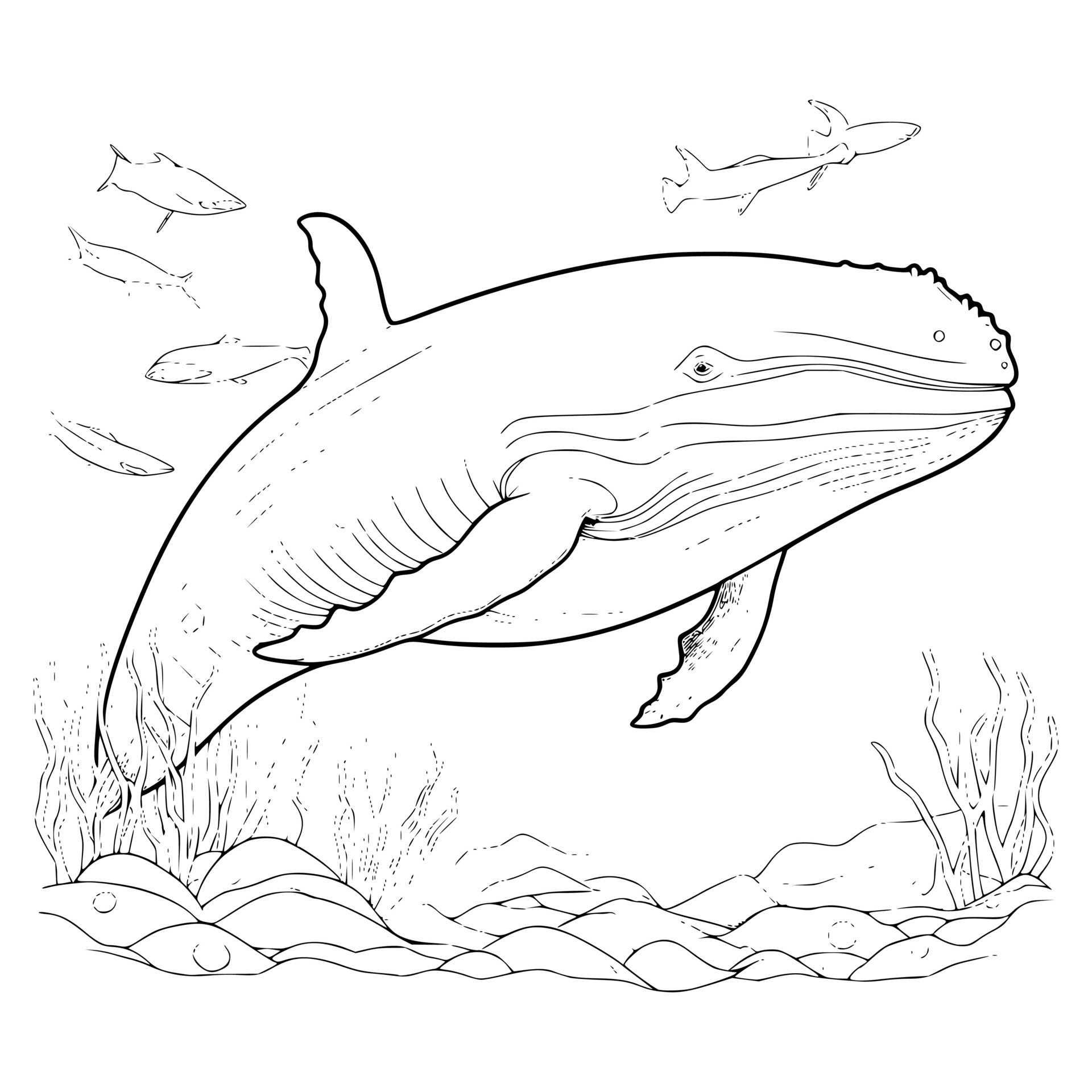 Blue Whale Coloring Pages Drawing For Kid 27497695 Vector Art at Vecteezy