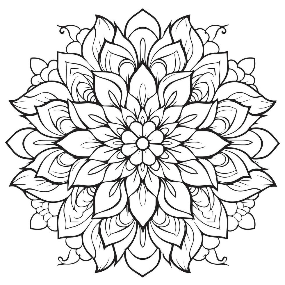 coloring pages for adults mandala patters vector