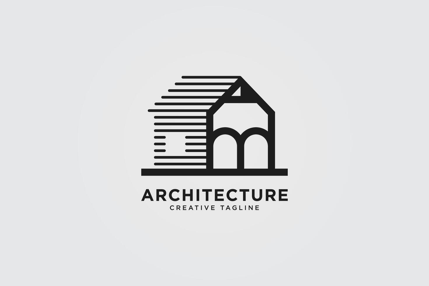 creativo arquitectura logo y icono vector