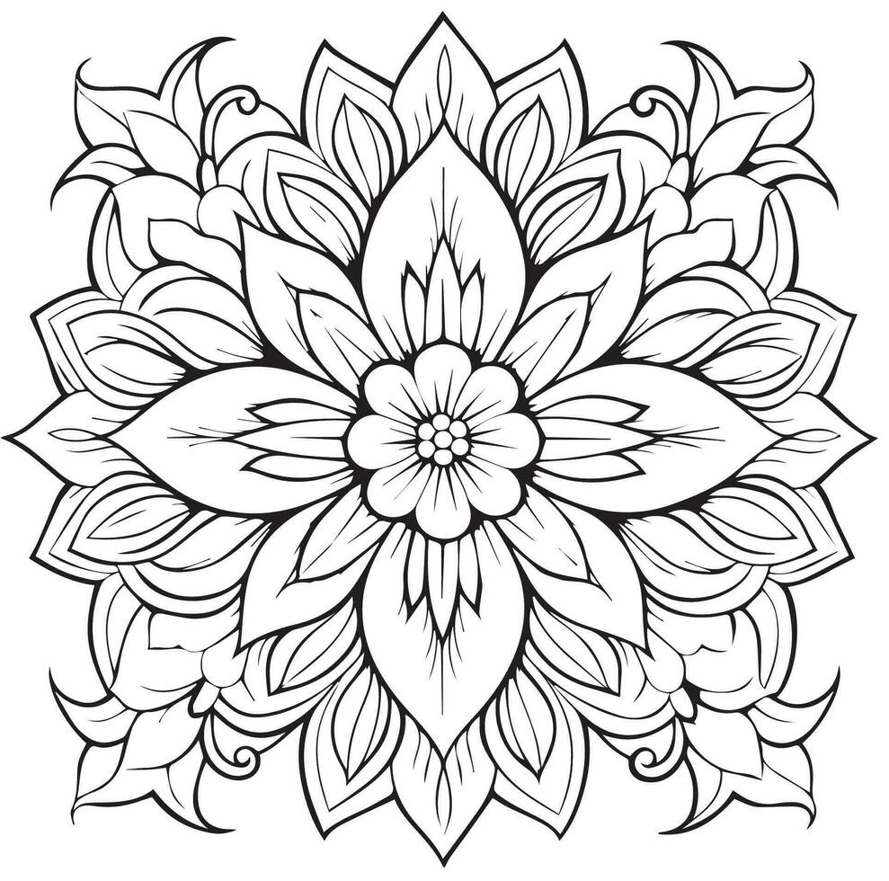 coloring pages for adults mandala patters vector